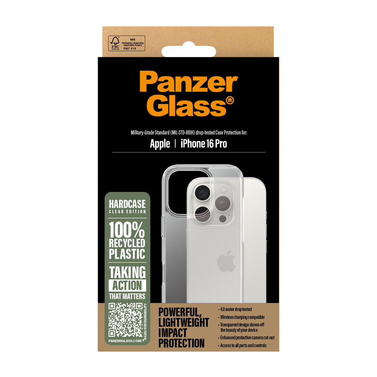 PanzerGlass ® HardCase Transparent iPhone 16 Pro