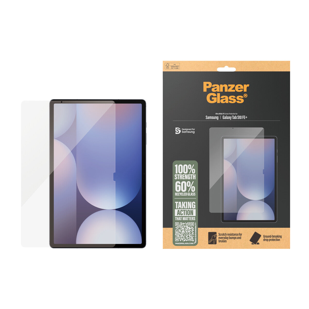PanzerGlass ® Skærmbeskyttelse Samsung Galaxy Tab S10 FE+ | Ultra-Wide Fit