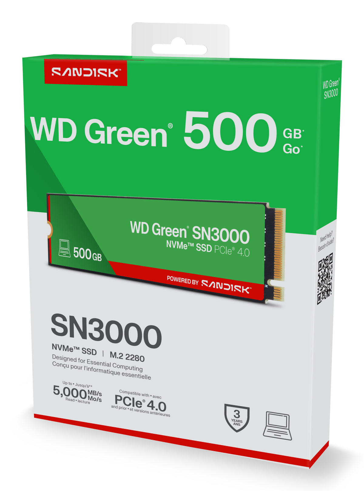 WD Green SN3000 SSD WDS500G4G0E-00CPS0 500GB M.2