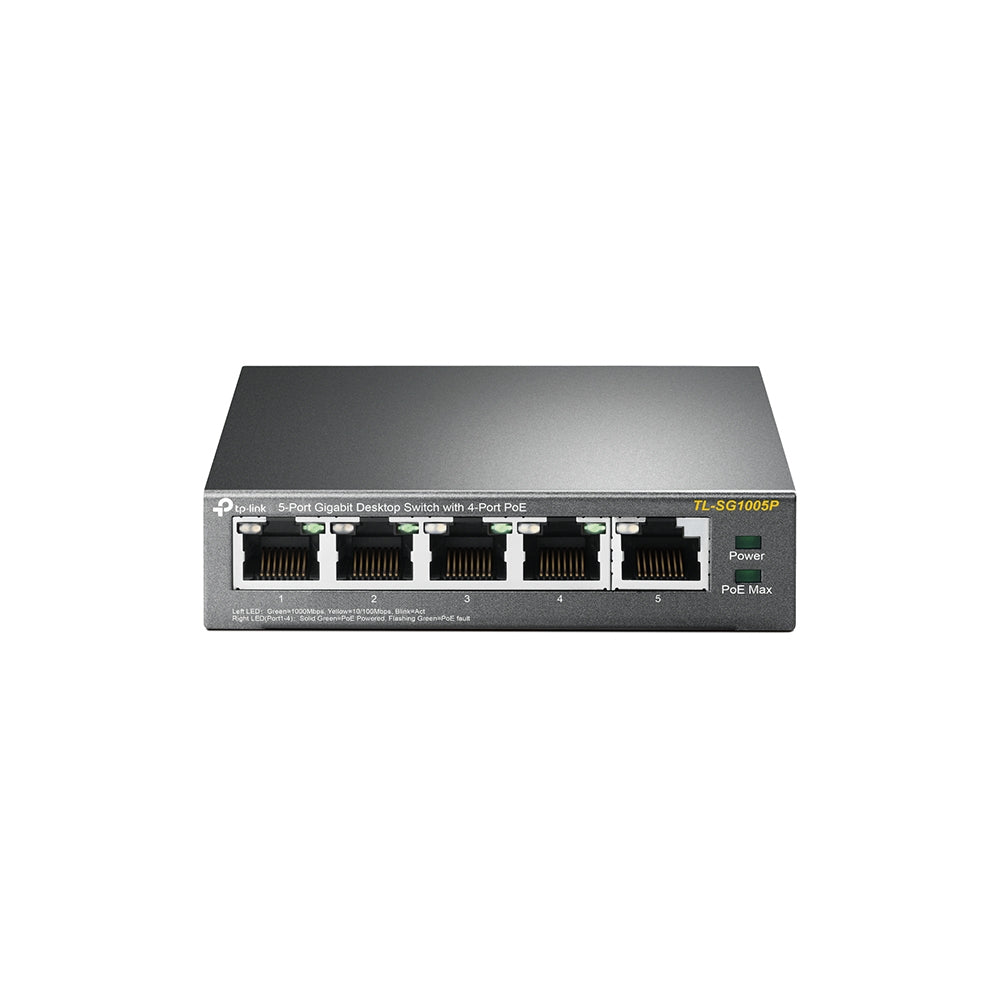 TP-Link TL-SG1005P Ikke administreret Gigabit Ethernet (10/100/1000) Strøm over Ethernet (PoE) Sort