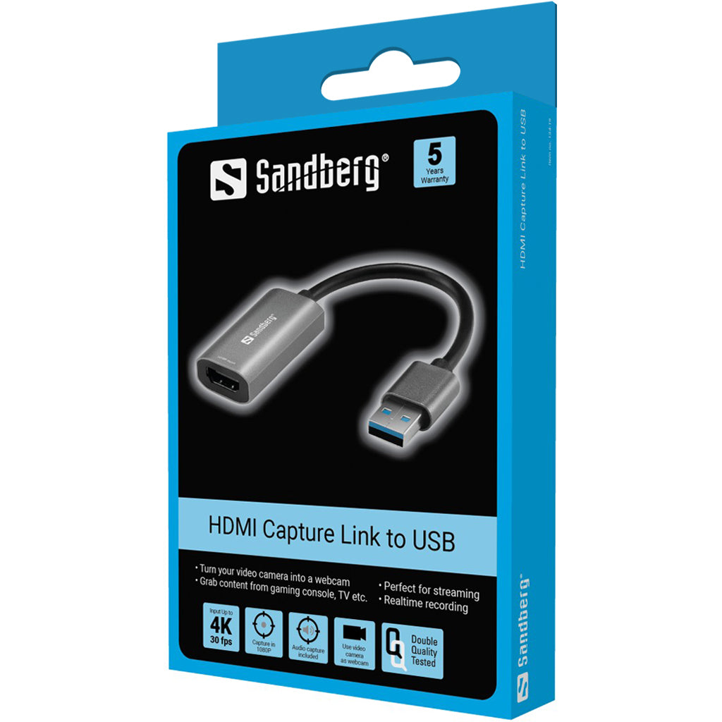 Sandberg 134-19 USB grafisk adapter Grå
