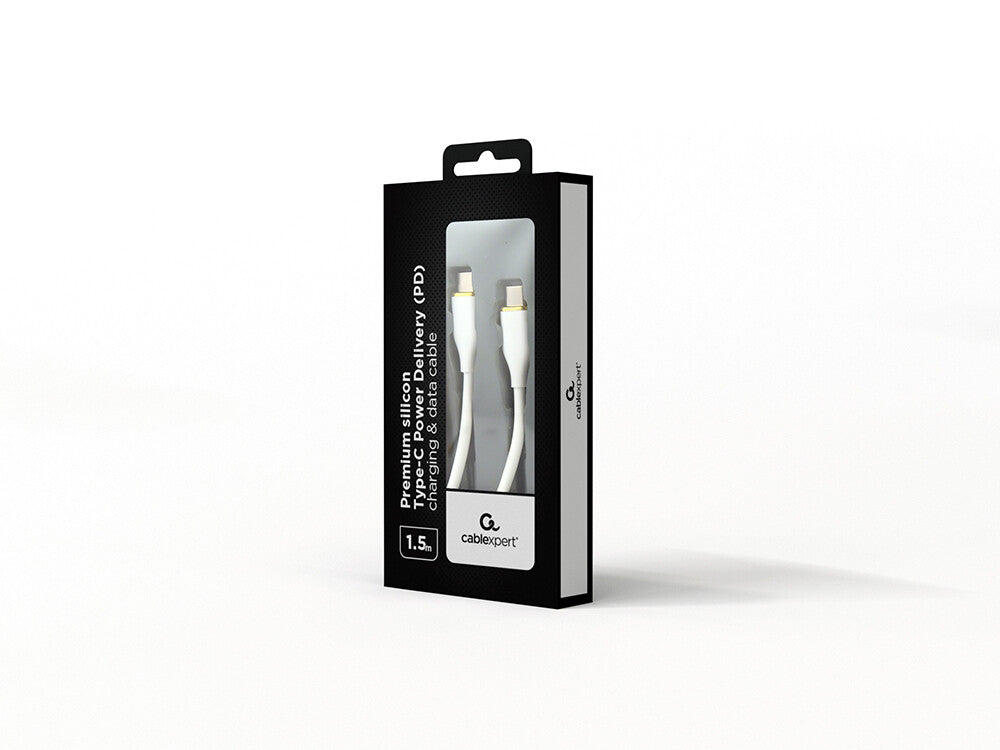 Gembird CC-USB2S-CMCM-1.5M-W USB-kabel USB 1.1 1,5 m USB C 480 Gbit/sek. Hvid