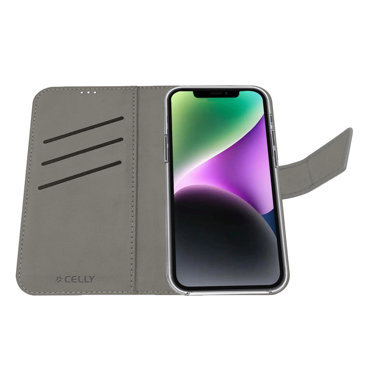 Celly WALLY mobiltelefon etui 15,5 cm (6.1") Tegnebogsetui Sort