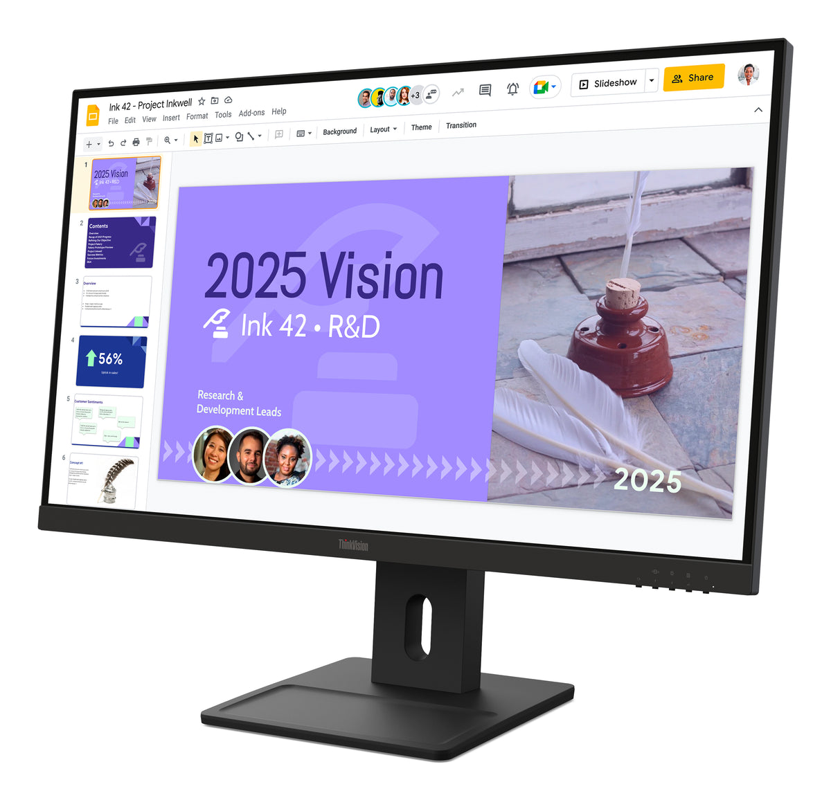 Lenovo ThinkVision E27Q-40 IPS 2560 x 1440 (2K) HDMI DisplayPort 100Hz