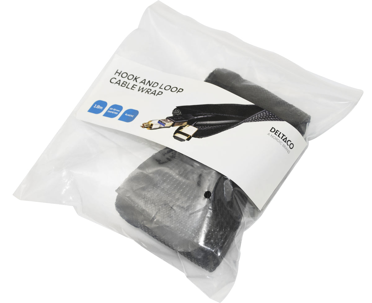 goobay WireSleeve 1.8m Sort