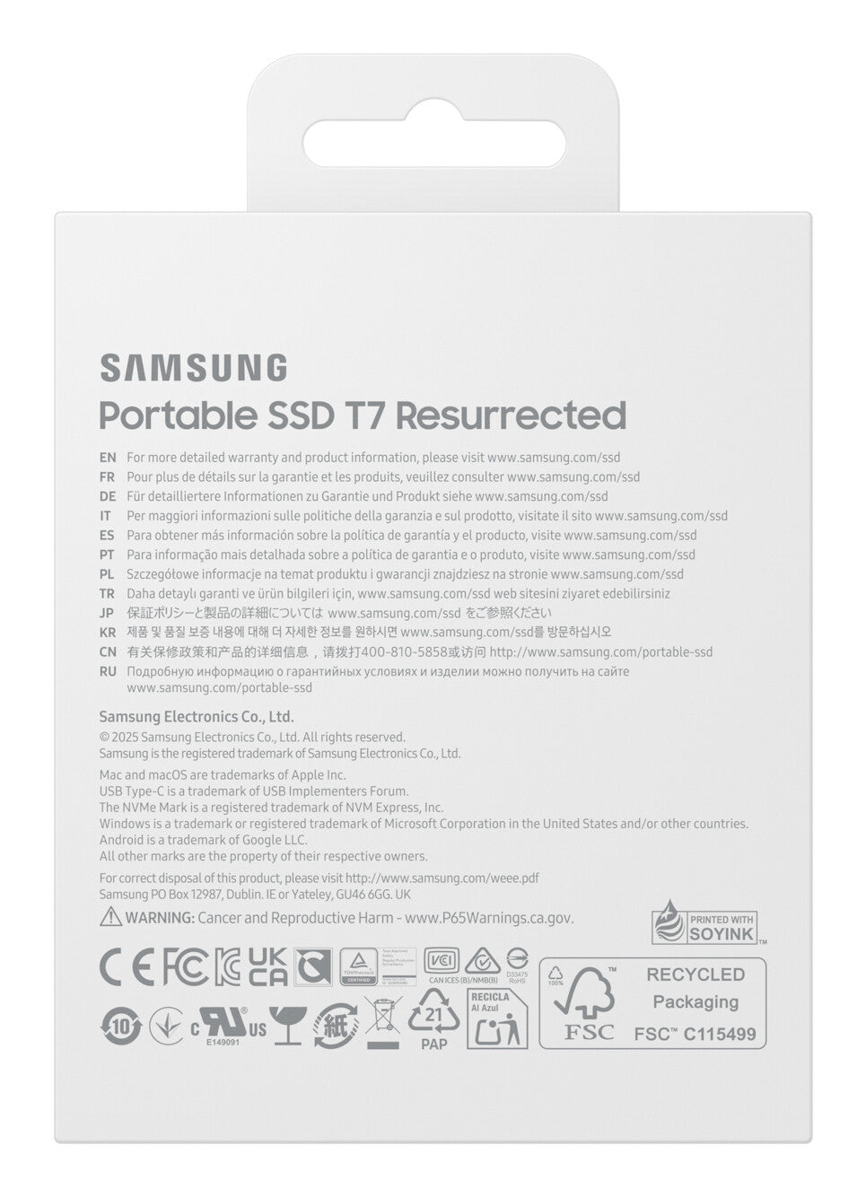 Samsung MU-PD1T0G/WW ekstern solid state driver 1 TB USB Type-C 3.2 Gen 2 (3.1 Gen 2) Sølv