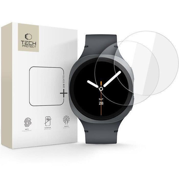 Hærdet Glas Tech Protect Glass Fit+ 2 Pack Samsung Galaxy Watch 8/9 (44 Mm) Klar