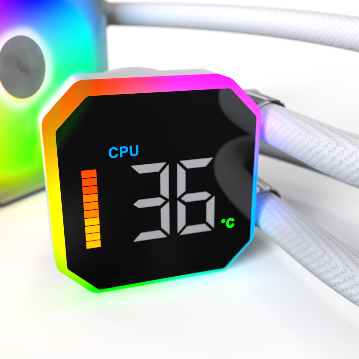 Montech HyperFlow Digital 240 Processor Alt-i-en væskekøler 12 cm Hvid 1 stk
