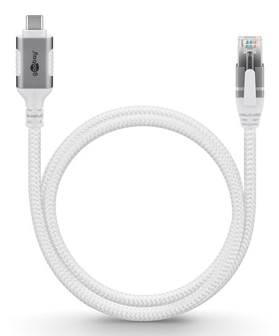 Goobay USB-C 3.1 til RJ45 netværksadapter 2 m CAT6 1 Gbit/s Hvid
