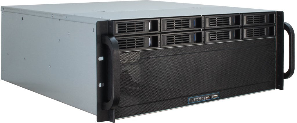 Inter-Tech IPC 4U-4408 Rackversion Forlænget ATX / SSI EEB Sort Grå