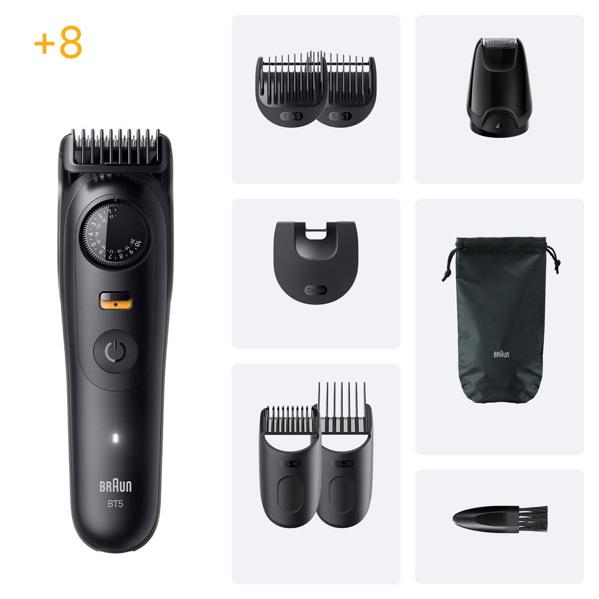 Braun BeardTrimmer 5 BT5560 skæg trimmer Batteri 40 2 cm Våd og tør Sort