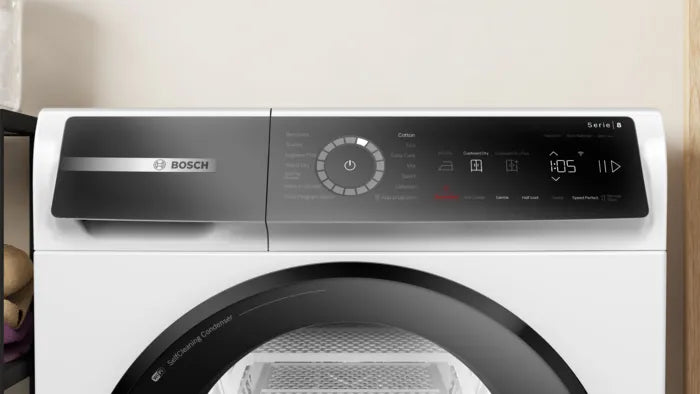 Bosch Serie 8 WQB246DLSN tørretumbler Fritstående Front-læsning 9 kg Hvid