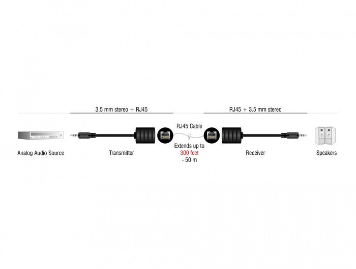 Delock Lyd adapter Sort