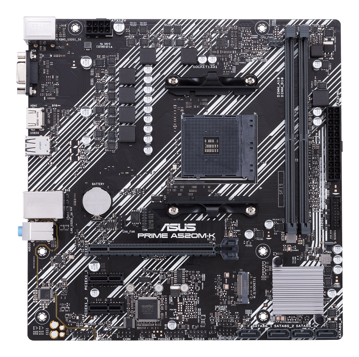 ASUS PRIME A520M-K AMD A520 Stik AM4 micro ATX