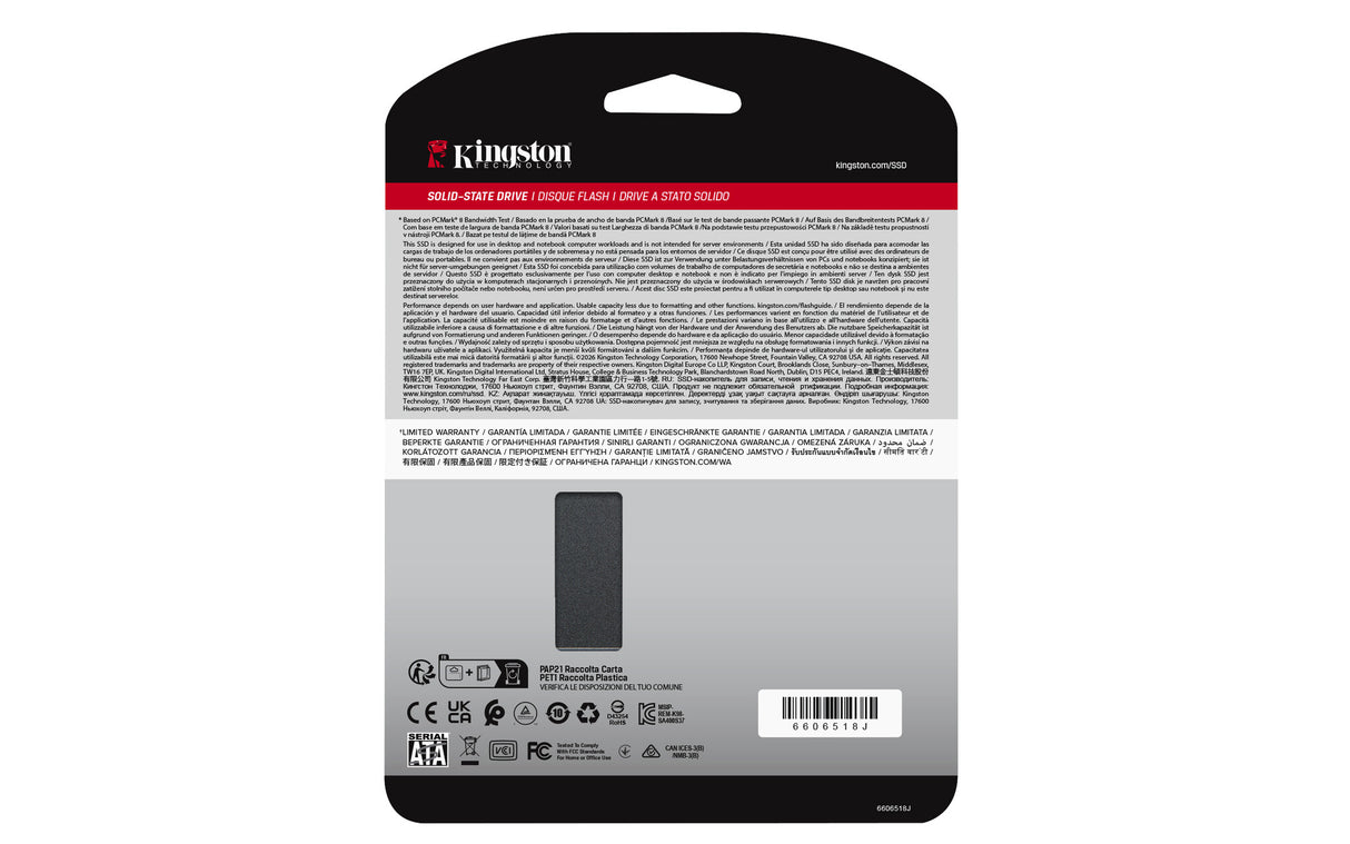 Kingston Technology A400 960 GB 2.5" Serial ATA III TLC