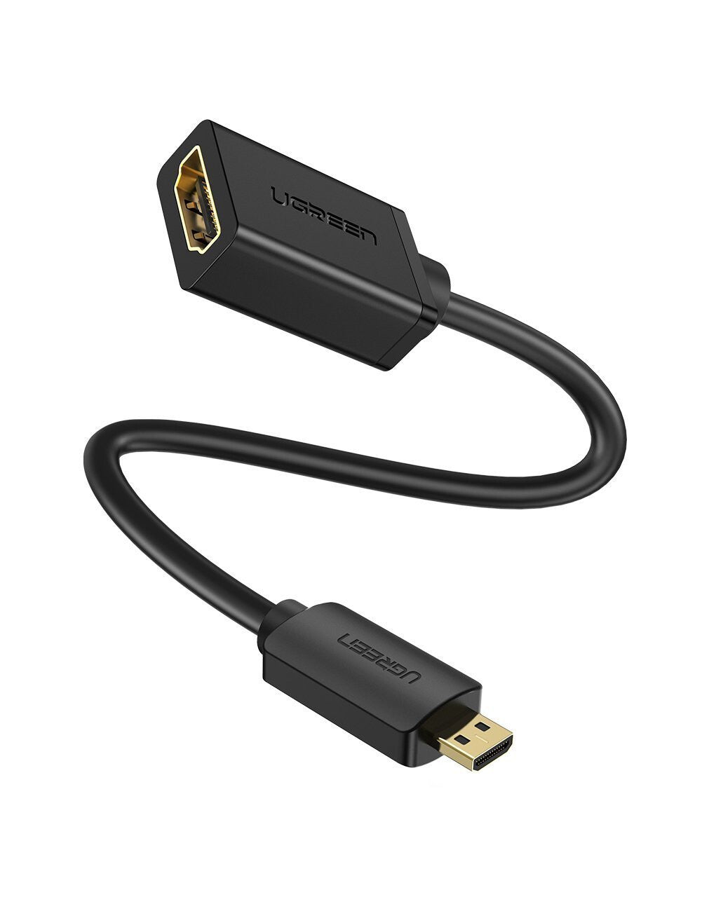 Ugreen 20134 HDMI-kabel 0,1 m HDMI Type D (Micro) HDMI Type A (Standard) Sort