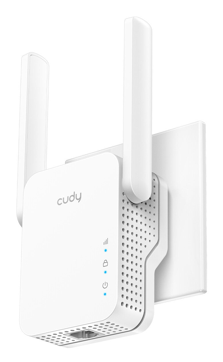 Cudy RE1200 netværk forlænger Netværksgentager Hvid 10, 100 Mbit/s