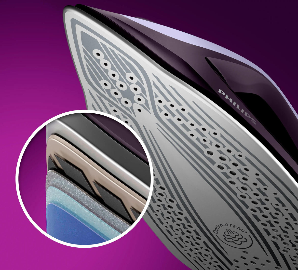 Philips 7000 series PSG7050/30 Dampstrygning station 2100 W 1,8 L SteamGlide Elite-strygesål Violet