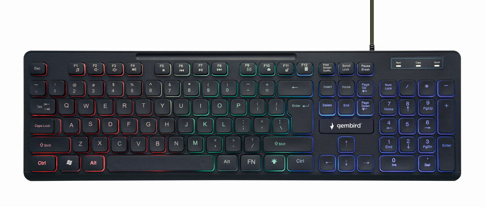 Gembird KB-UML-02 tastatur USB US engelsk Sort