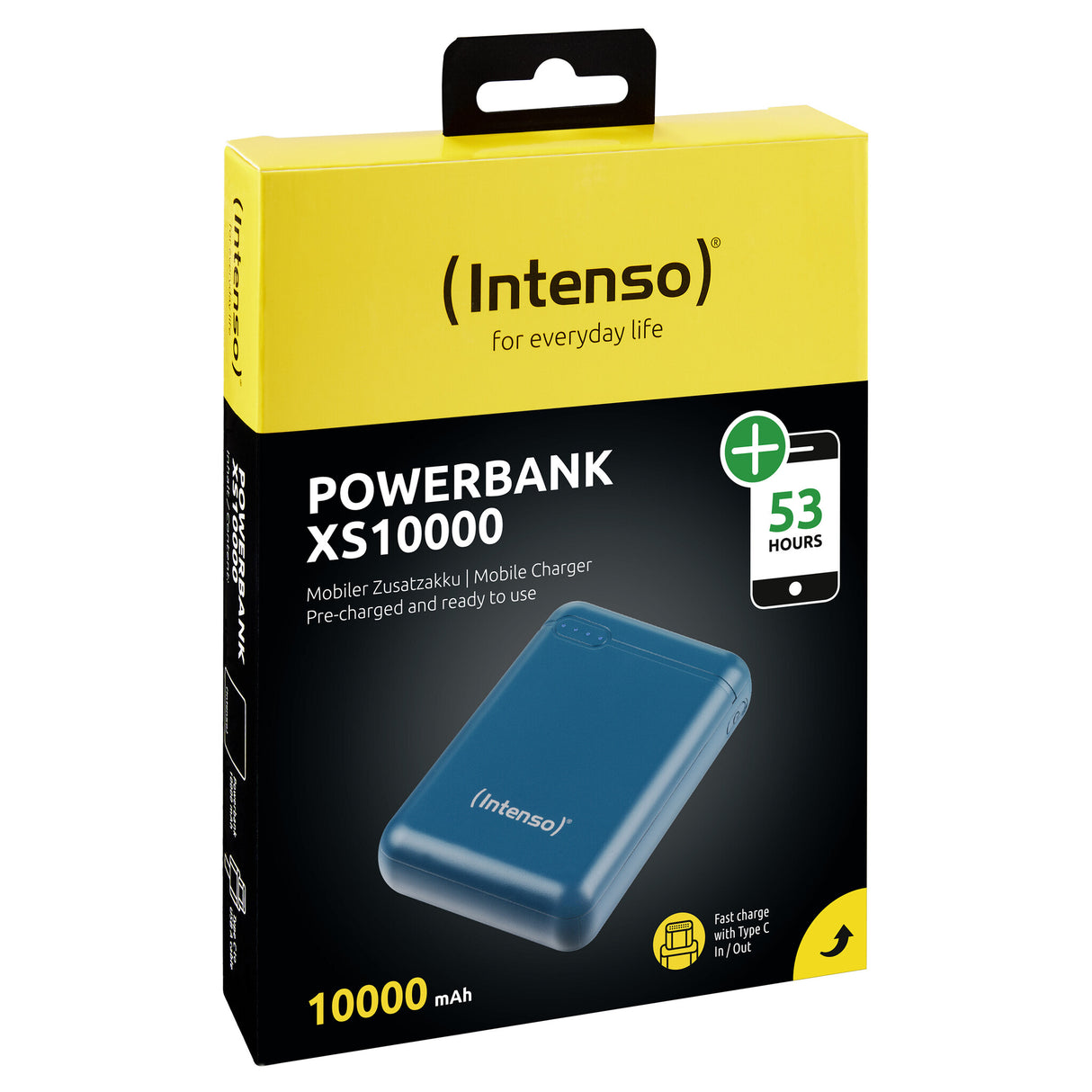 Intenso XS10000 Lithium polymer (LiPo) 10000 mAh Benzinfarve