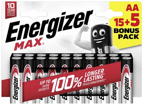 Energizer battery Max Alkaline AA CHP20 15+5
