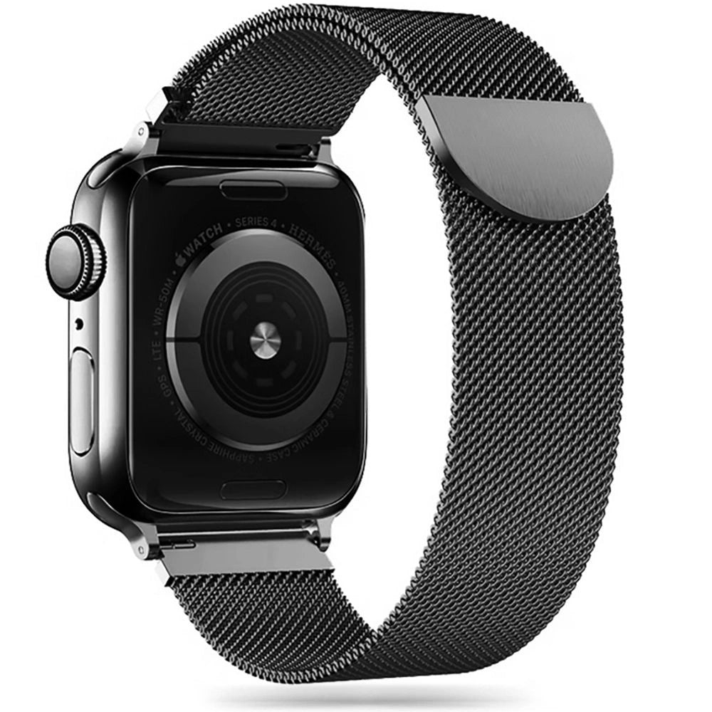 Tech-Protect MilaneseBand til Apple Watch 4 / 5 / 6 / 7 / 8 / 9 / SE (38/40/41 mm) - sort