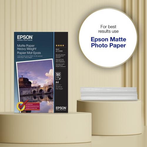 Epson A4 Matte Paper 167gsm, 50 sheets