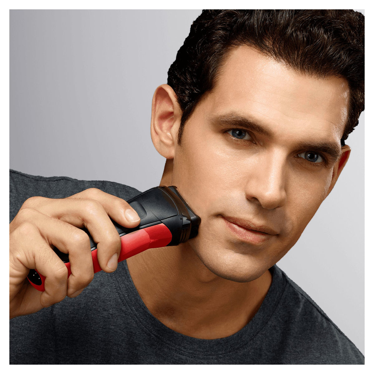 Braun Series 3 300s Folie shaver Trimmer Sort, Rød