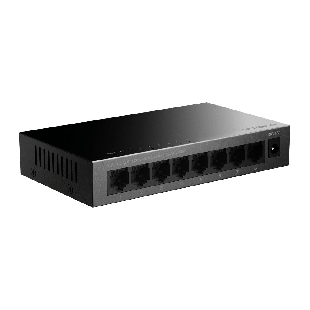 Strong SW8000M netværksswitch Gigabit Ethernet (10/100/1000) Sort
