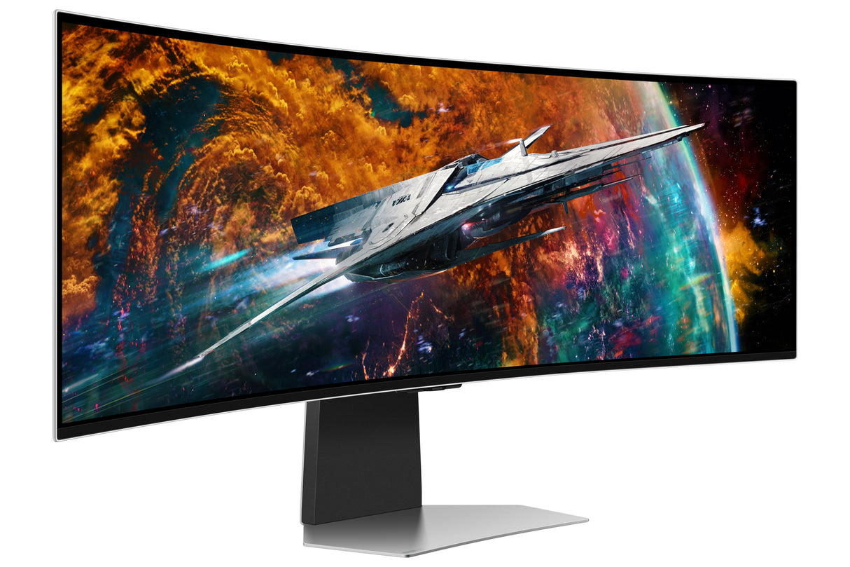 Samsung G95SC computerskærm 124,5 cm (49") 5120 x 1440 pixel Dual QHD OLED Sølv