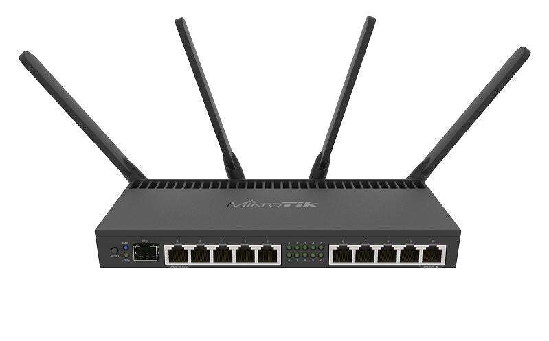 Mikrotik RB4011iGS+5HacQ2HnD-IN trådløs router Gigabit Ethernet Dual-band (2,4 GHz / 5 GHz) Sort