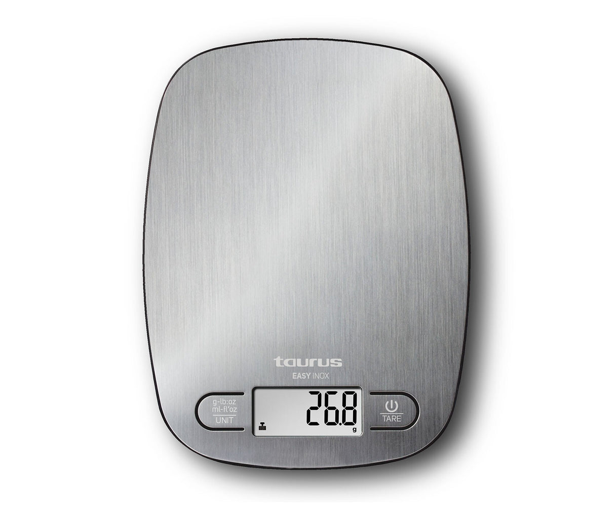 Taurus Easy Inox Rustfrit stål Bordplade Oval Elektronisk køkkenvægt