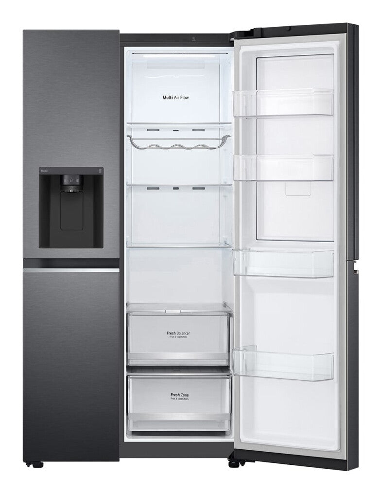 LG GSJV70MCLE side-by-side køle-fryseskab Fritstående 635 L Sort