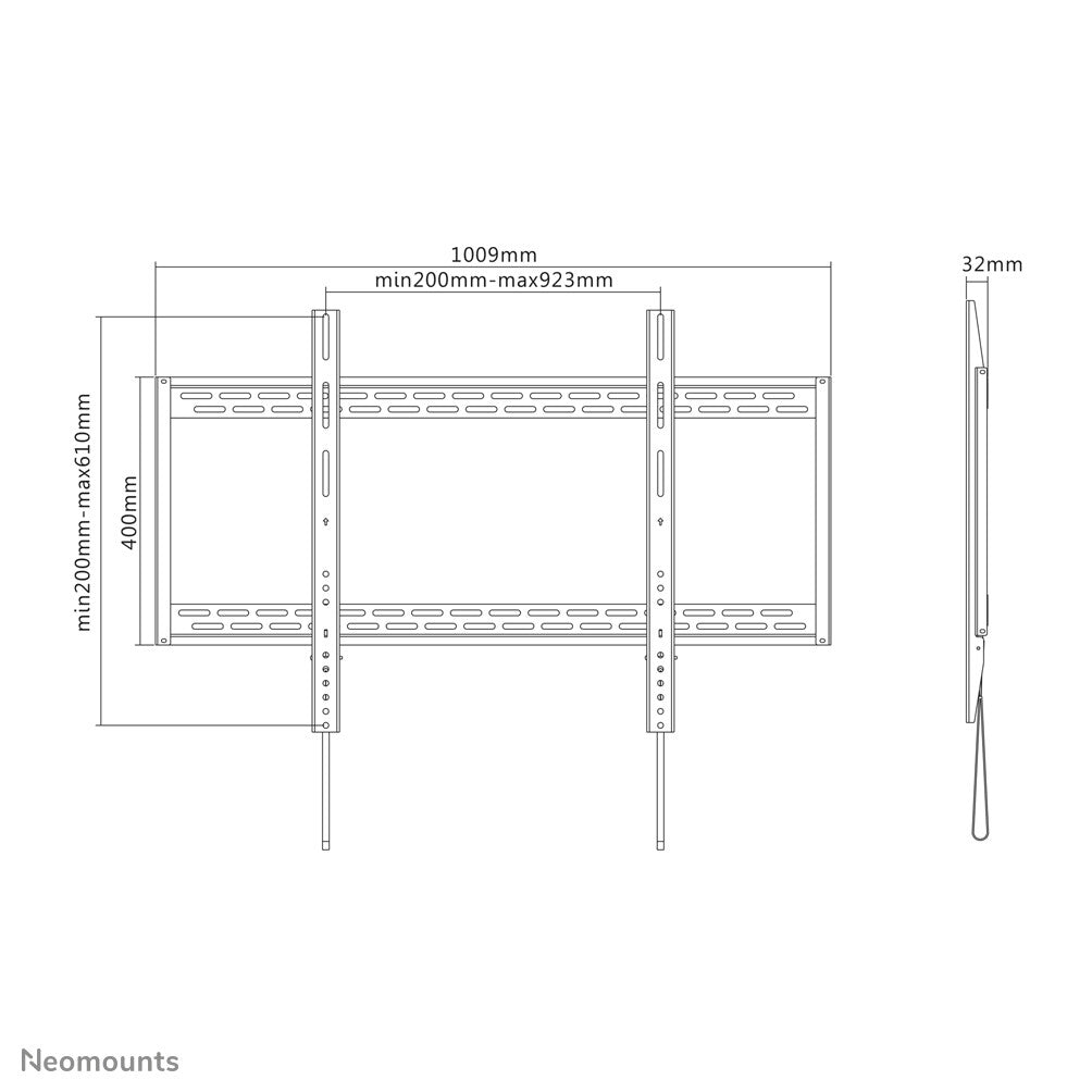 Neomounts LFD-W1000 tv-beslag 2,54 m (100") Sort
