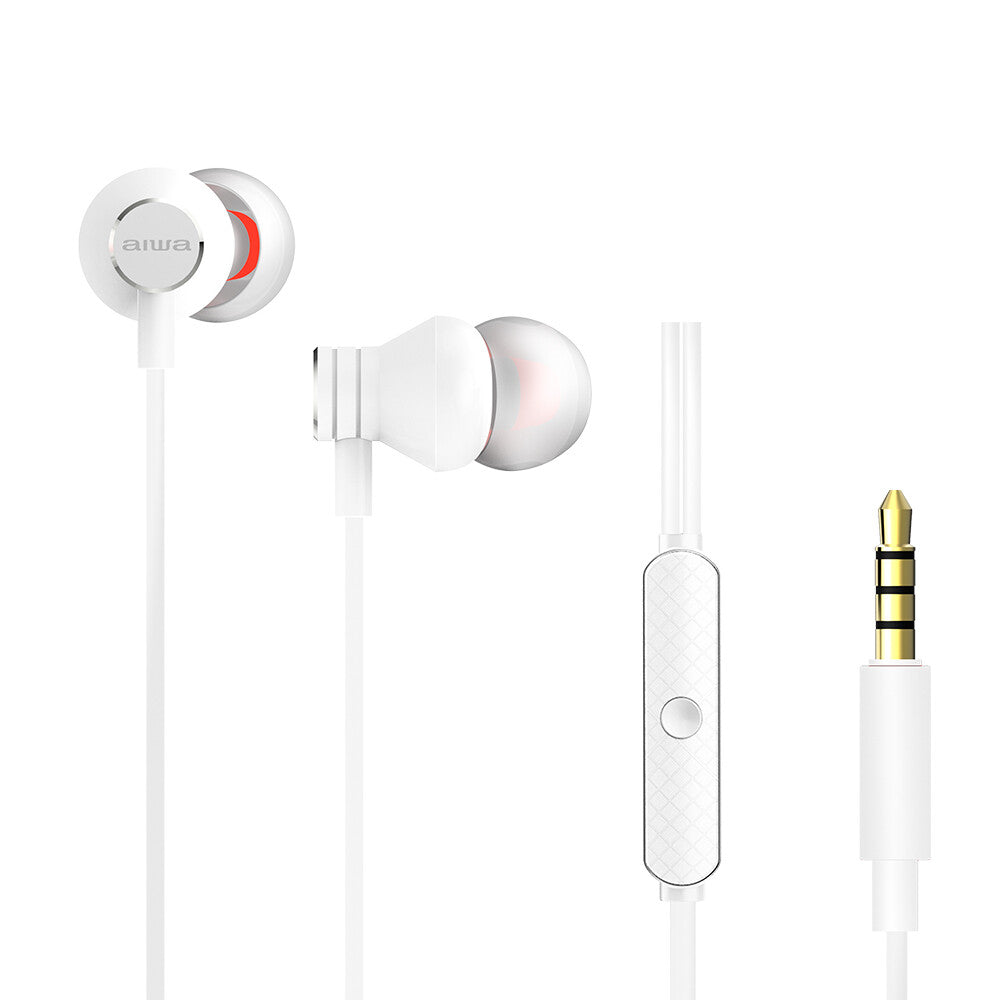 Aiwa ESTM-50WT hovedtelefoner/headset Ledningsført I ørerne Opkald/musik Hvid