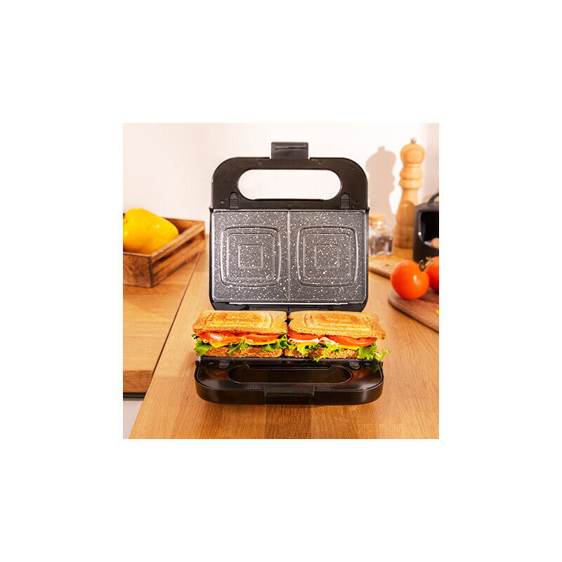 Cecotec 04309 sandwichtoaster 1000 W Sort, Satin stål