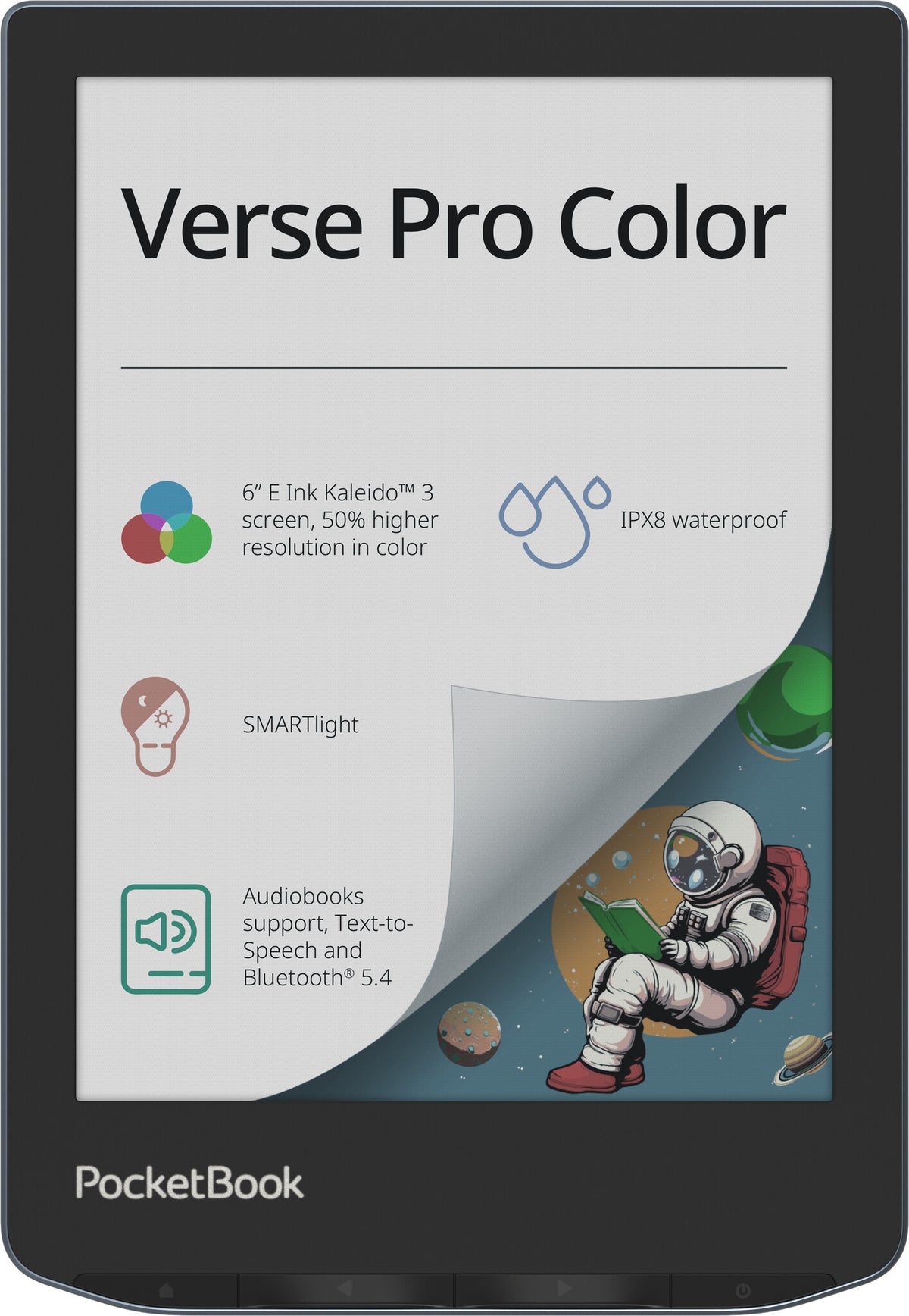 PocketBook Verse Pro Color e-book reader Touchscreen 16 GB Wi-Fi Black, Blue
