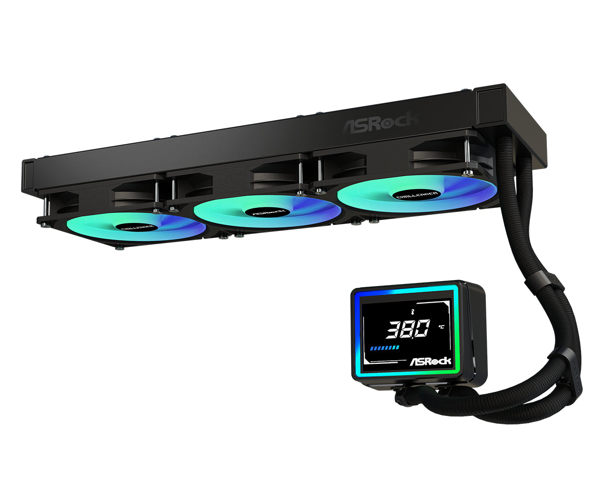 Asrock Challenger 360 Digital ARGB kølesystem 1-pack Sort 120 mm