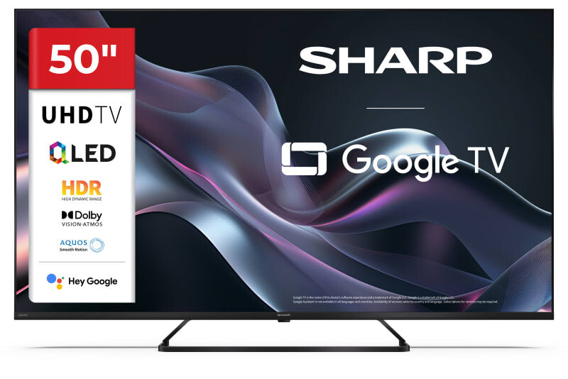 Sharp | 50HP6265E | 50 | Smart TV | Google TV | UHD | Black