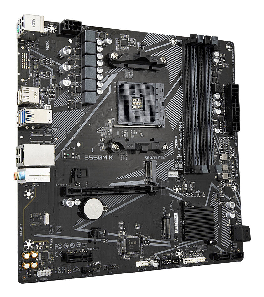 GIGABYTE B550M K bundkort AMD B550 Stik AM4 micro ATX