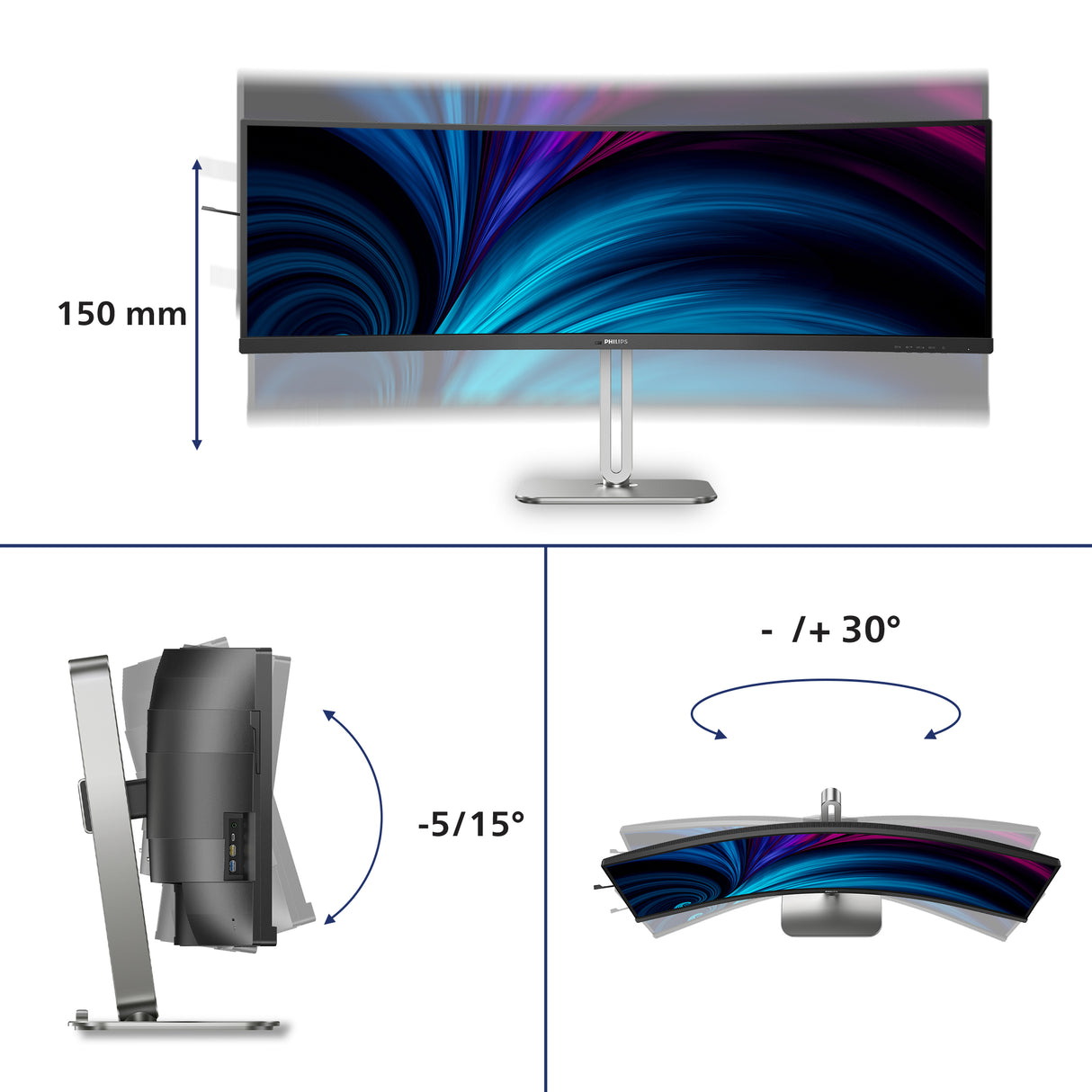 Philips 49B2U5900C 49 VA 5120 x 1440 (UltraWide) HDMI DisplayPort USB-C 75Hz