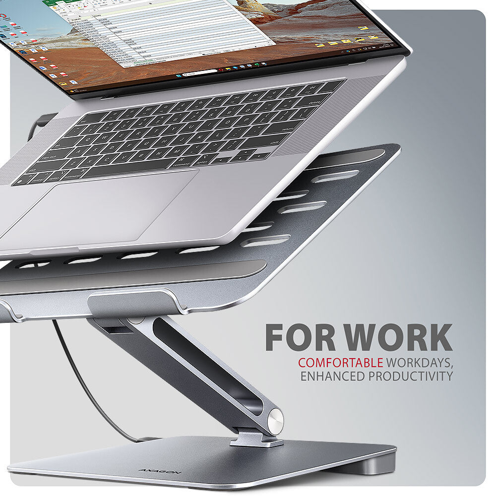 Axagon HMC-STND laptop stativ Sølv 43,9 cm (17.3")