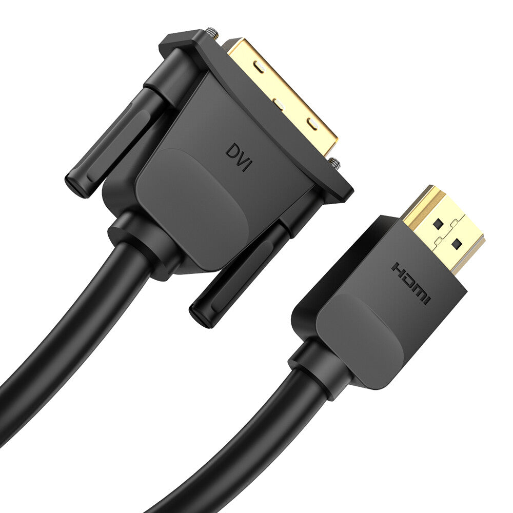 Vention ABFBI videokabel adapter 3 m HDMI Type A (Standard) DVI-D Sort