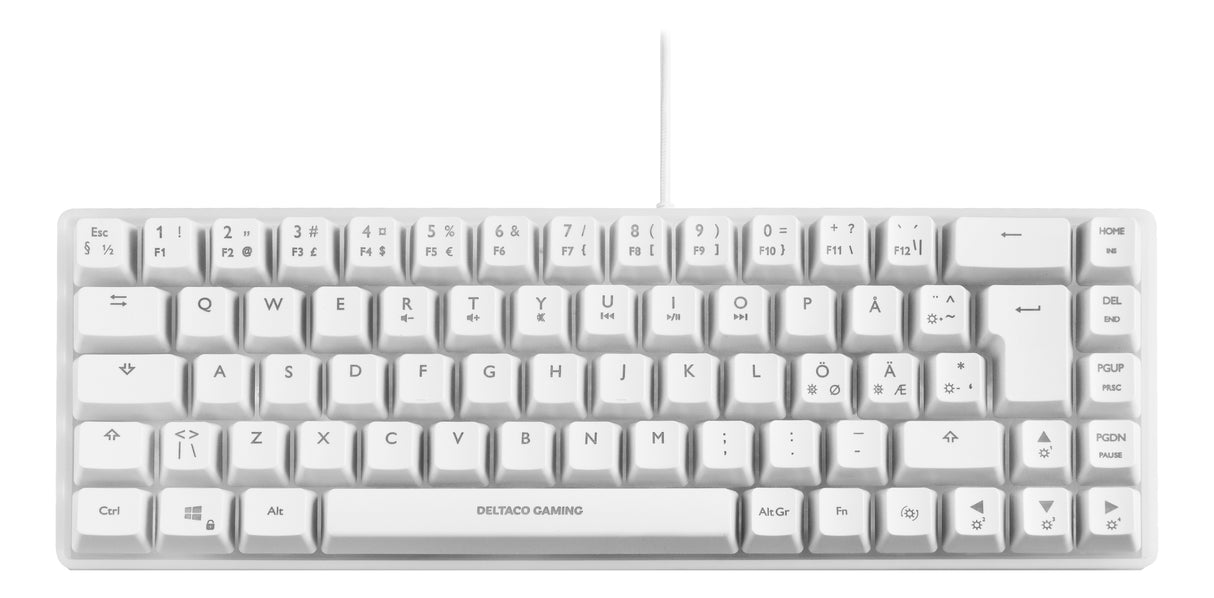 Deltaco Gaming WK70 60% keyboard, semi transparent case whit