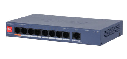 Dahua Technology CS4009-8ET1GT-60 netværksswitch Administreret L2 Gigabit Ethernet (10/100/1000) Strøm over Ethernet (PoE) Bord-/vægmontering Blå