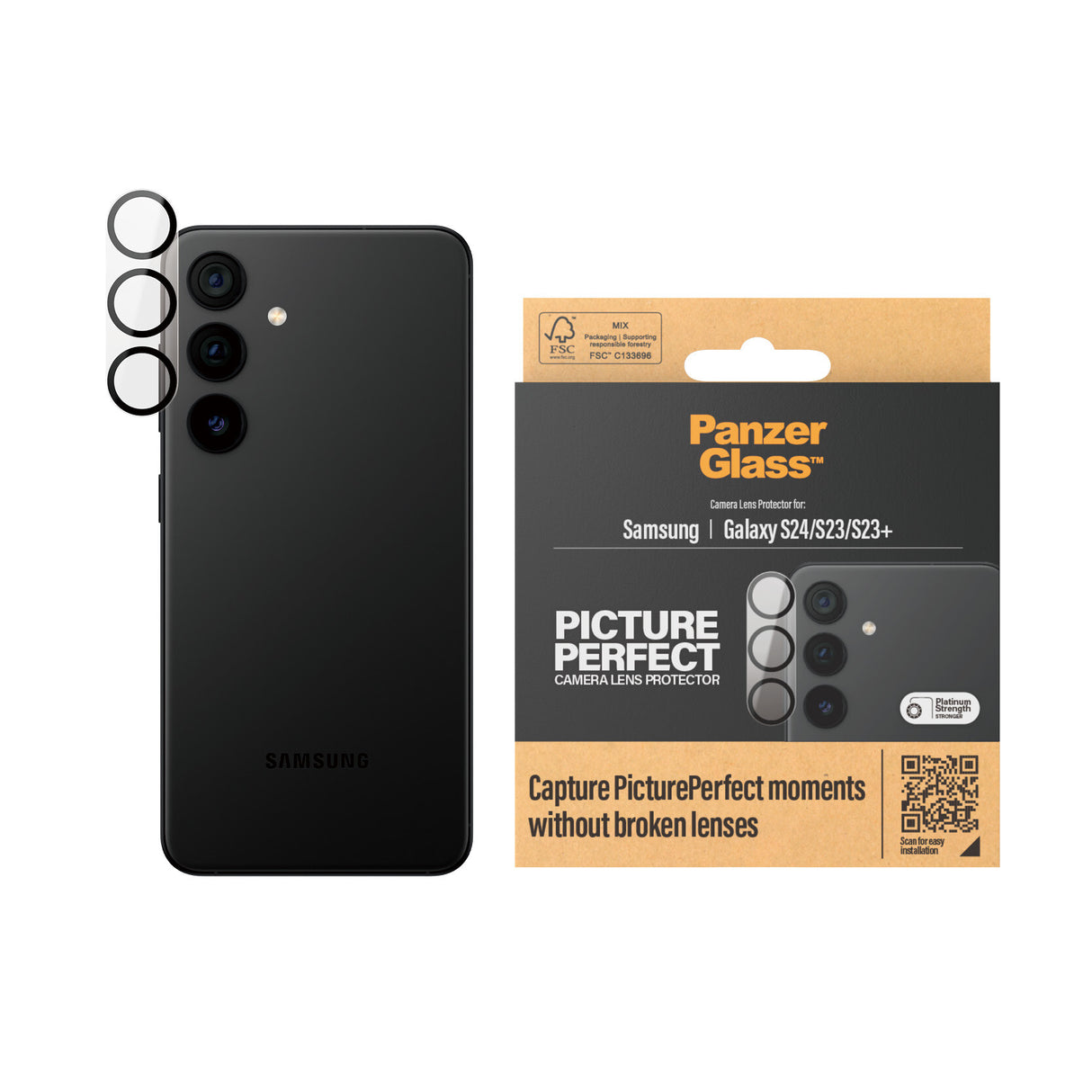 PanzerGlass ® PicturePerfect Kameralinsebeskytter Samsung Galaxy S24 | S23 | S23+