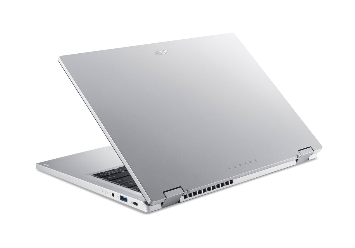 Acer Aspire Go Spin 14 AGSP14-31PT-338B Intel Core 3 N355 Hybrid (2-i-1) 35,6 cm (14") Berøringsskærm WUXGA 16 GB LPDDR5-SDRAM 512 GB SSD Wi-Fi 6 (802.11ax) Windows 11 Home Sølv