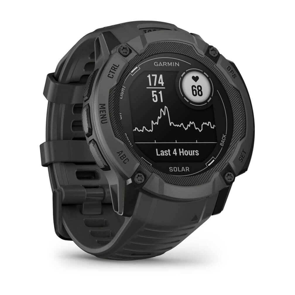 Garmin Instinct 2X Solar 2,79 cm (1.1") MIP 50 mm Digital 176 x 176 pixel Berøringsskærm Grafit GPS (satellit)