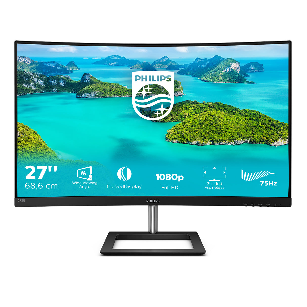 Philips E Line 272E1CA/00 LED display 68,6 cm (27") 1920 x 1080 pixel Fuld HD LCD Sort