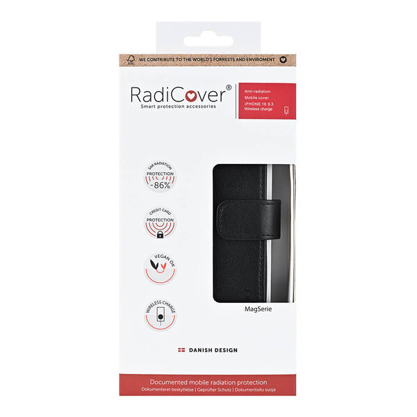 Radicover 587116 mobiltelefon etui 15,5 cm (6.1") Tegnebogsetui Sort